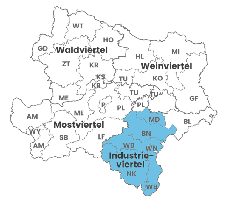 Sumna Einsatzgebiet im Industrieviertel in Niederösterreich